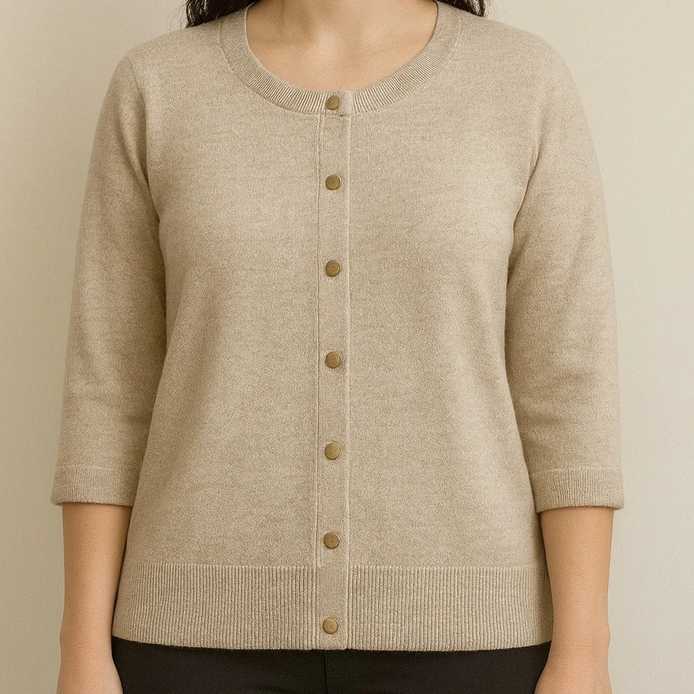Merona Beige Women's Cardigan Sweater - Picture 1 of 5